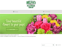 Tablet Screenshot of belvasflowershop.net